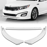 For 2014-2015 Kia Optima STP-Style Painted White Front Bumper Body Splitter Spoiler Lip 3PCS