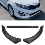 For 2014-2015 Kia Optima STP-Style Matte Black Front Bumper Body Splitter Spoiler Lip 3PCS