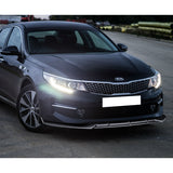 For 2016-2018 Kia Optima LX EX STP-Style Painted Black Front Bumper Body Splitter Spoiler Lip 3PCS