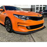 For 2016-2018 Kia Optima LX EX STP-Style Carbon Look Front Bumper Body Splitter Spoiler Lip 3PCS