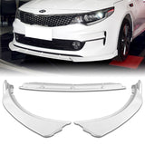 For 2016-2018 Kia Optima LX EX STP-Style Painted White Front Bumper Body Splitter Spoiler Lip 3PCS