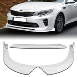 For 2016-2018 Kia Optima SX SXL STP-Style Painted White Front Bumper Body Splitter Spoiler Lip 3PCS