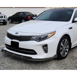 For 2016-2018 Kia Optima SX SXL STP-Style Matte Black Front Bumper Body Splitter Spoiler Lip 3PCS