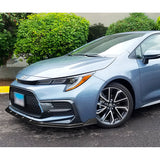 For 2020-2025 Toyota Corolla XSE SE Carbon Look Front Bumper Body Splitter Spoiler Lip 3PCS