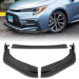 For 2020-2025 Toyota Corolla XSE SE Matte Black Front Bumper Body Splitter Spoiler Lip 3PCS