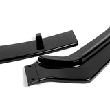 For 2018-2020 Acura TLX STP-Style Painted Black Front Bumper Body Splitter Spoiler Lip 3PCS