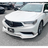 For 2018-2020 Acura TLX STP-Style Painted White Front Bumper Body Splitter Spoiler Lip 3PCS