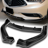 For 2018-2020 Acura TLX STP-Style Carbon Fiber Front Bumper Body Splitter Spoiler Lip 3PCS