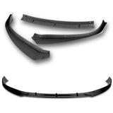 For 2016-2020 Tesla Model S STP-Style Painted Black Front Bumper Body Splitter Spoiler Lip 3PCS