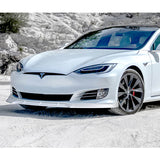 For 2016-2020 Tesla Model S STP-Style Painted White Front Bumper Body Splitter Spoiler Lip 3PCS
