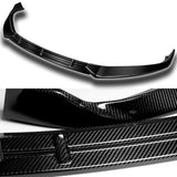 For 2016-2020 Tesla Model S STP-Style Carbon Fiber Front Bumper Body Splitter Spoiler Lip 3PCS