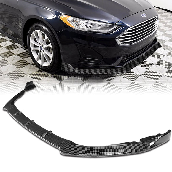 For 2019-2021 Ford Fusion Carbon Look Front Bumper Body Splitter Spoiler Lip 3PCS