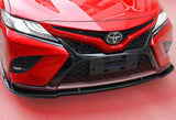 For 2018-2020 Toyota Camry Painted Black Front Bumper Body Splitter Spoiler Lip 3PCS