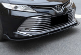 For 2018-2020 Toyota Camry Matte Black Front Bumper Body Splitter Spoiler Lip 3PCS