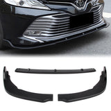 For 2018-2020 Toyota Camry Matte Black Front Bumper Body Splitter Spoiler Lip 3PCS