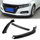 For 2018-2020 Honda Accord Painted Black Front Bumper Body Splitter Spoiler Lip 3PCS