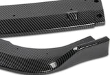 For 2018-2020 Honda Accord Carbon Look Front Bumper Body Splitter Spoiler Lip 3PCS