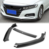 For 2018-2020 Honda Accord Carbon Look Front Bumper Body Splitter Spoiler Lip 3PCS