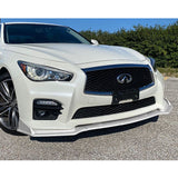For 2014-2017 Infiniti Q50 Sport Painted White Front Bumper Body Kit Lip 3pcs