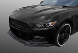 For 2015-2017 Ford Mustang Unpainted Matte Black Front Bumper Body Splitter Spoiler Lip 3PCS
