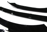 For 2015-2017 Ford Mustang Painted Black Front Bumper Body Splitter Spoiler Lip 3PCS