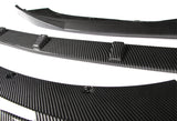 For 2015-2017 Ford Mustang Carbon Look Front Bumper Body Splitter Spoiler Lip 3PCS