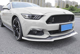 For 2015-2017 Ford Mustang Painted White Front Bumper Body Splitter Spoiler Lip 3PCS