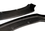 For 2015-2017 Ford Mustang Real Carbon Fiber Front Bumper Body Splitter Spoiler Lip 3PCS