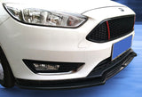 For 2012-2018 Ford Focus Painted Black Front Bumper Body Splitter Spoiler Lip 3PCS
