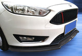 For 2012-2018 Ford Focus Carbon Look Front Bumper Body Splitter Spoiler Lip 3PCS