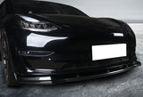 For 2017-2023 Tesla Model 3 Sedan Real Carbon Front Bumper Body Splitter Spoiler Lip 3PCS