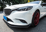 For 2014-2018 Mazda6 Mazda 6 Painted Black Front Bumper Body Splitter Spoiler Lip 3PCS