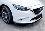For 2014-2018 Mazda6 Mazda 6 Unpainted Matte Black Front Bumper Body Splitter Spoiler Lip 3PCS