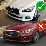 For 2014-2017 Infiniti Q50 Premium Carbon Look Front Bumper Splitter Spoiler Lip 3PCS