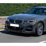 For 2019-2022 BMW G20 M-Sport M340i Real Carbon Fiber 3PCS Front Bumper Splitter Spoiler Lip