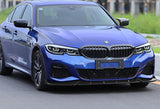 For 2019-2022 BMW G20 M-Sport M340i Unpainted Matte Black Front Bumper Body Splitter Spoiler Lip 3PCS