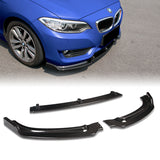 For 2014-2019 BMW F23 Convertible Real Carbon Fiber Front Bumper Body Splitter Spoiler Lip 3PCS