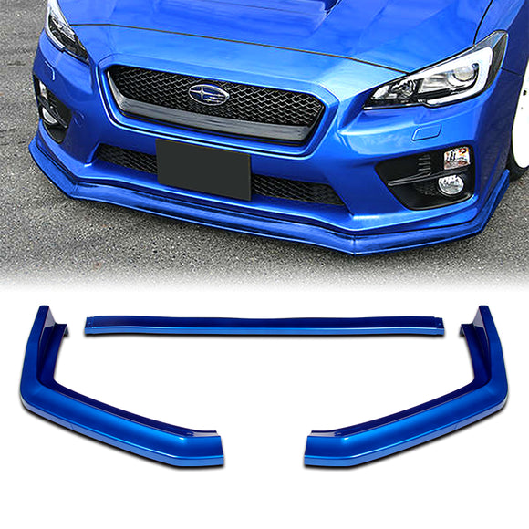 For 2015-2021 Subaru WRX STi CS-Style Painted Blue Front Bumper Splitter Spoiler Lip 3PCS