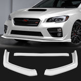For 2015-2021 Subaru WRX STi CS-Style Painted White Front Bumper Splitter Spoiler Lip 3PCS