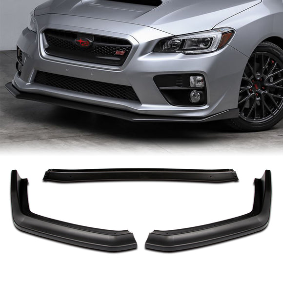 For 2015-2021 Subaru WRX STi CS-Style Matt Black Front Bumper Splitter Spoiler Lip 3PCS