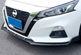 For 2019-2022 Nissan Altima Sedan Carbon Look Front Bumper Body Splitter Spoiler Lip 3PCS