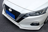 For 2019-2022 Nissan Altima Sedan Painted White Front Bumper Body Splitter Spoiler Lip 3PCS