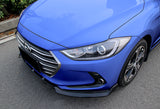 For 2017-2018 Hyundai Elantra Carbon Look Front Bumper Body Splitter Spoiler Lip 3PCS