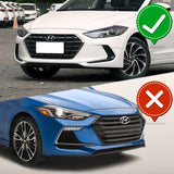 For 2017-2018 Hyundai Elantra Painted White Front Bumper Body Splitter Spoiler Lip 3PCS