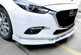 For 2014-2018 Mazda 3 Axela Painted White Front Bumper Body Splitter Spoiler Lip 3PCS