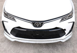 For 2020-2021 Toyota Corolla LE XLE Painted White Front Bumper Body Splitter Spoiler Lip 3PCS