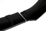 Universal Painted Black Front Bumper Protector Body Kit Splitter Spoiler Lip 3-PCS