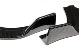 For 1996-1998 Honda Civic JDM CS-Style Carbon Look Front Bumper Body Splitter Spoiler Lip 3PCS