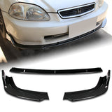 For 1996-1998 Honda Civic JDM CS-Style Carbon Look Front Bumper Body Splitter Spoiler Lip 3PCS