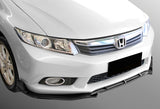 For 2012 Honda Civic 4DR 9Th JDM CS-Style Painted Black Front Bumper Body Splitter Spoiler Lip 3PCS